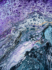Fluid art, acrylic pour, abstract painting