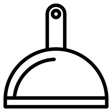 recommend clip art: Dustpan line icon