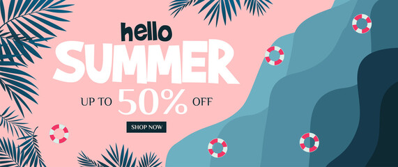 Colourful summer sale promotional background Free Vector