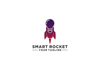 logo smart rocket in white background
