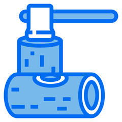 wood blue line icon
