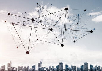 Modern city and social net as concept for global networking