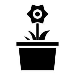 Flower glyph icon