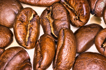 Kaffeebohnen im Detail
