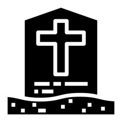 Fototapeta premium Grave glyph icon