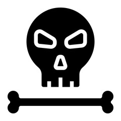 skull glyph icon