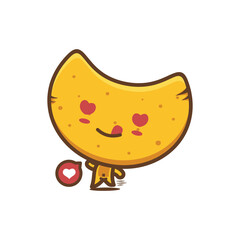 Cute chips cartoon mascot