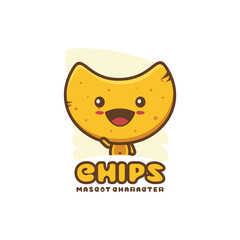 cute chips mascot character