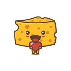 Cute cheese mascot