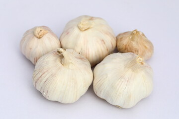 Fresh Garlic on white background