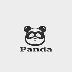 Black panda logo design