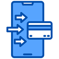 credit card blue style icon