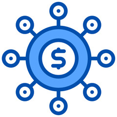 cash blue style icon