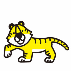 寅年の年賀に使えるトラのキャラクターイラスト