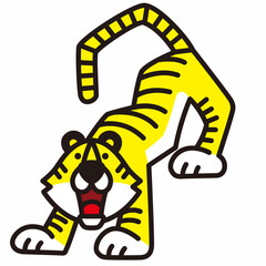 寅年の年賀に使えるトラのキャラクターイラスト