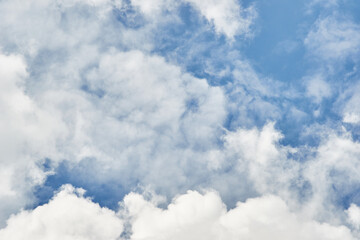 Blue sky and white clouds,beautiful summer landscape