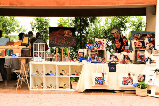 Handicrafts products for sale at an ecological market