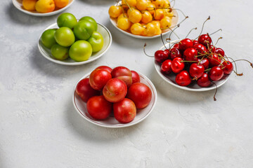 Fresh summer fruits and berries.