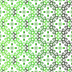 Geometric vector pattern with black and green gradient. simple ornament for wallpapers and backgrounds.