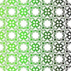 Geometric vector pattern with black and green gradient. simple ornament for wallpapers and backgrounds.