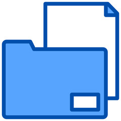 Folder blue style icon