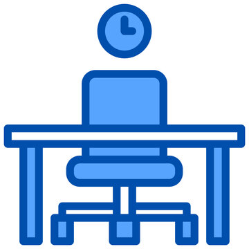 Desk Blue Style Icon