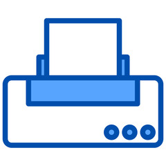 Printer blue style icon