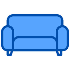 Sofa blue style icon