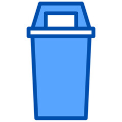Trash blue style icon
