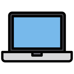 Laptop color line style icon