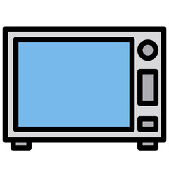 Microwave color line style icon