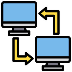 Network color line style icon