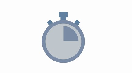 Vector Isolated Illustration of a Clock. Flat Time Icon, Chronometer Icon