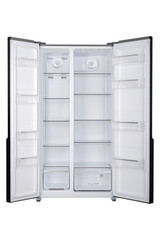 Refrigerator Isolated on White Background. Modern Kitchen and Domestic Major Appliances