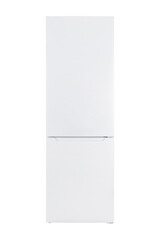 Refrigerator Isolated on White Background. Modern Kitchen and Domestic Major Appliances