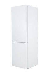 Refrigerator Isolated on White Background. Modern Kitchen and Domestic Major Appliances