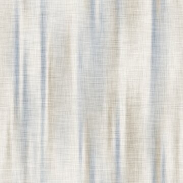 Seamless earth dye batik tribal stripes pattern for interior design, furniture, upholstery, or other surface print. High quality illustration. Woven linen material with blurred earthy colored stripes.
