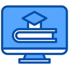 Diploma blue style icon