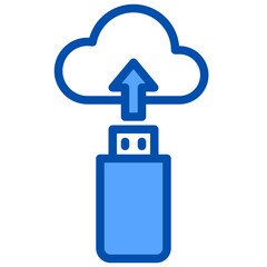Upload blue style icon