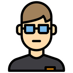 Graphic designer color line style icon