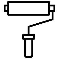 Paint roller outline style icon