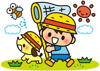 夏休み 虫とり