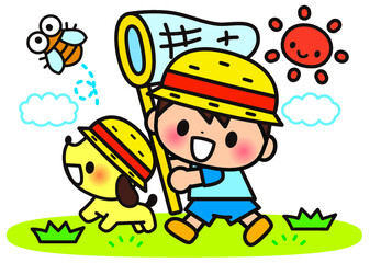 夏休み 虫とり