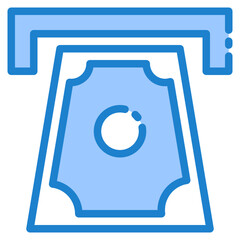 ATM,expenses,money,business,cost blue style icon