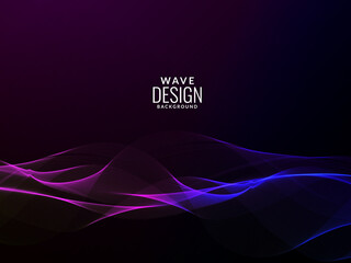 Dark abstract background with flowing colorful wave background pattern