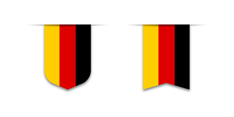 Flag of Deutschland. Label flag icon, checkbox sign. Flags of the world. Vector illustration