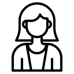 Female outline style icon