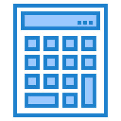 Calculator blue style icon