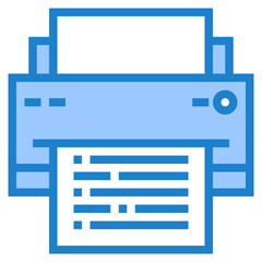 Printer blue style icon