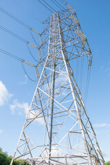 International high voltage poles and lines,south of Thailand.